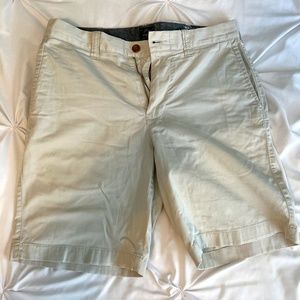 J. Crew Stretch Flat Front White Shorts